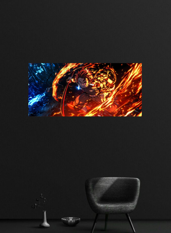 tanjiro | hinokami kagura split poster